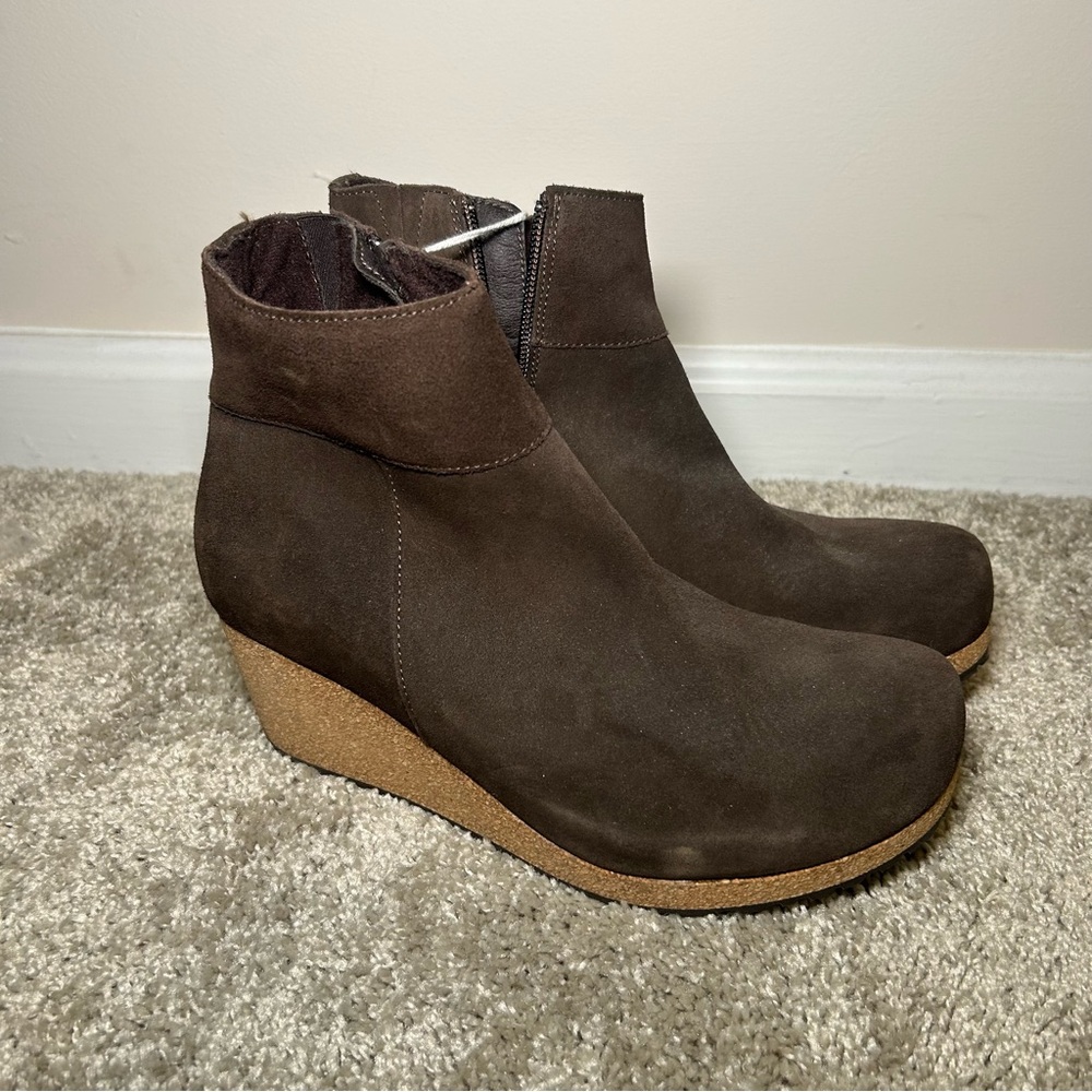 Birkenstock Papillio Ebba Wedge Booties Chocolate